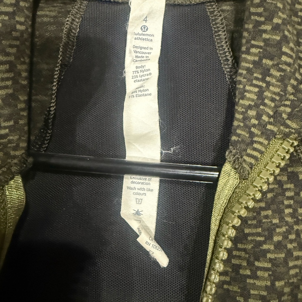 lululemon athletica Olive and Black Women's Top